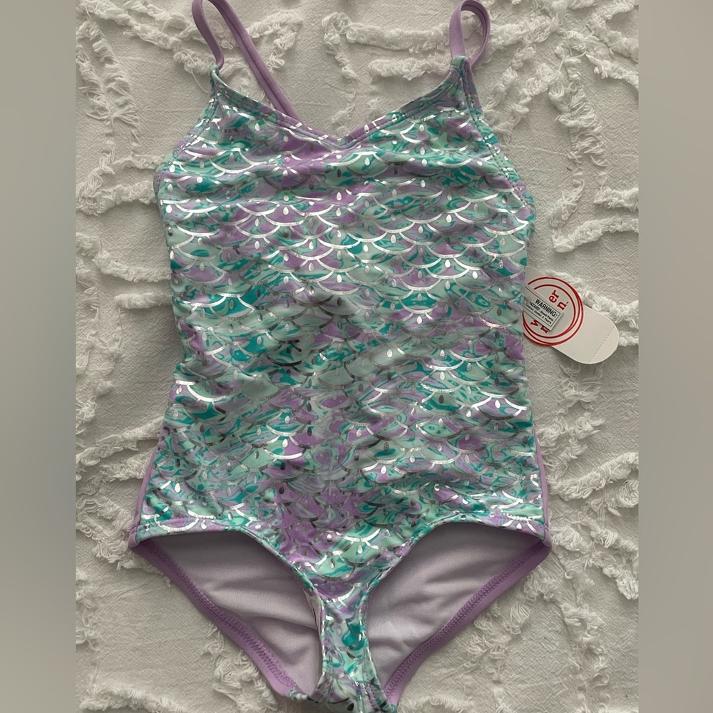 New Girls Mermaid One Piece Swimsuit, XS